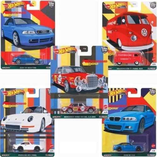 Hotwheels Car culture German design Aodi Benc BM E46 Alloy car Toys for Childen Collect gifts