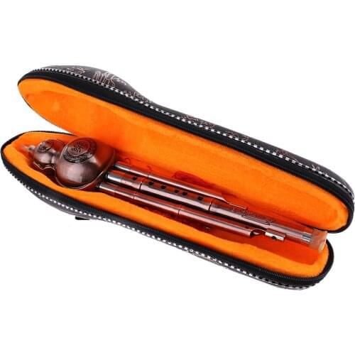 Hulusi Standard Ethnic Chinese Flute Handicraft with Storage Box