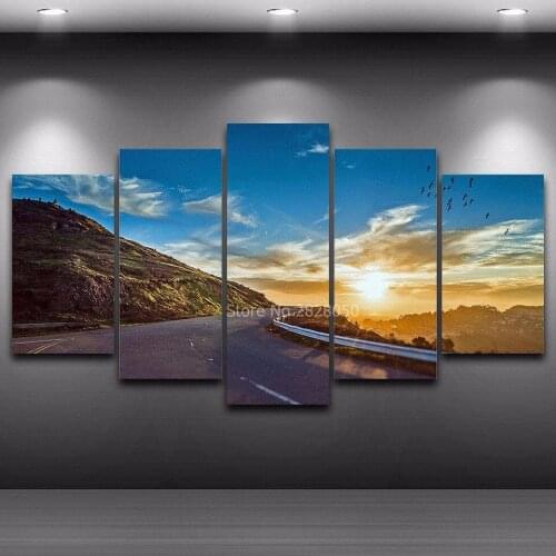 Mountain Road Painting Decorations For Home Print Poster Picture Canvas Landscape Poster Wall Beautiful Scenery Art