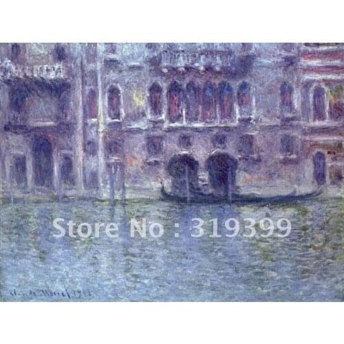 Linen canvas Oil Painting Reproduction,Palace From Mula, Venice, 1908 by claude mone,100%handmade,Free Fast Ship,museum Quality