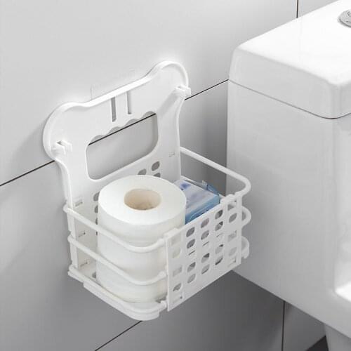Bathroom Storage Basket Tissue Storage Baskets Foldable Hamper Room Organizer Slim Space Saving Household Suuplies