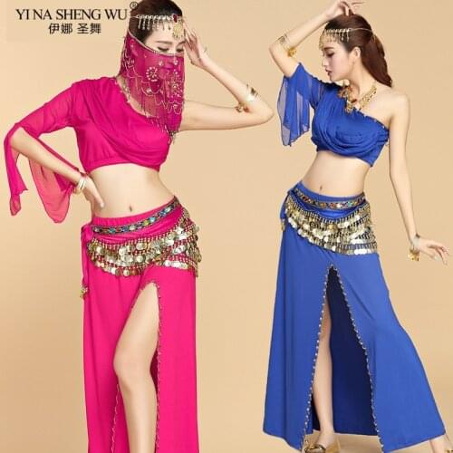 Belly Dancing Costume Sets Egyption Egypt Belly Dance Costume Bollywood Top+skirt Suit Costume Indian Dress Bellydance Dress