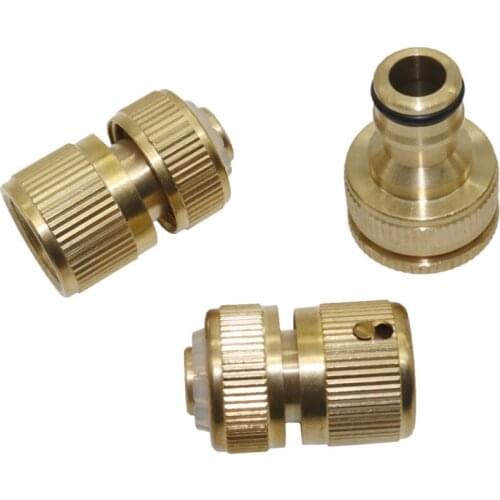 Brass Quick Connector kit Faucets Standard Connector Garden Irrigation water Pipe Joint Yard Tap Adapter 1 Set