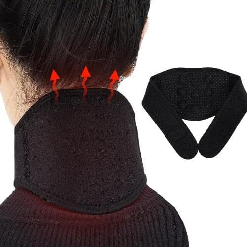 1 Pc Magnetic Neck Support Tourmaline Belt Magnet Therapy Self-heating Brace Wrap Neck Protect Band Massager Belt Health Care