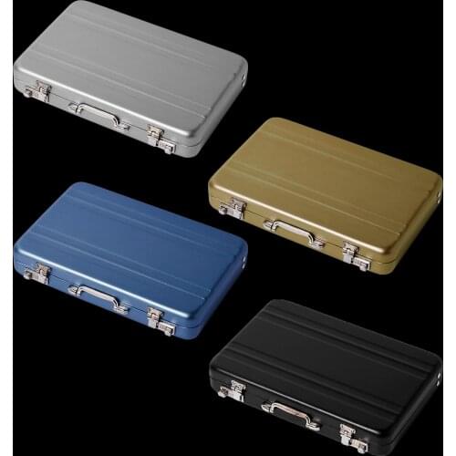 Mini Code Case Style Aluminum Card Holder Case Box Storage Organizer for Business Men Boss Name ID Credit Gift Card