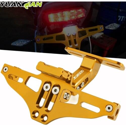 For Yamaha XJ600/XJ600NS/XJ600S DIVERSION Motorcycle Adjustable Angle License Number Plate Frame Holder Bracket LED Light XJ 600