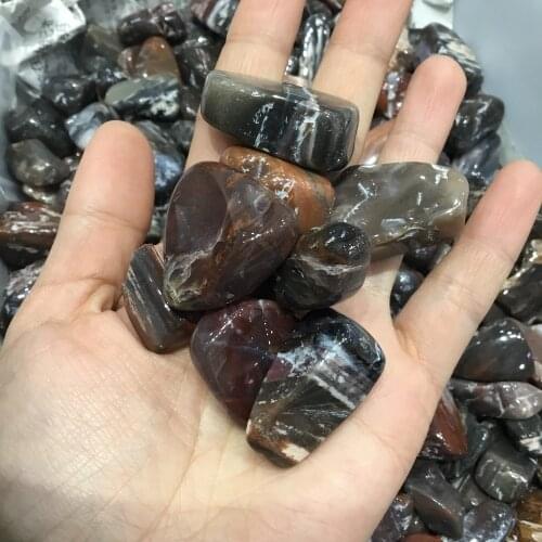 Natural Xylopal stone polished Ancient Fossilized tumbled stone crystal