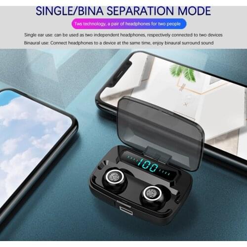 Earbuds Wireles headphones Bluetooth 5.0 hifi Waterproof with mic for smart phone TWS headset gamer Free shipping sport touch