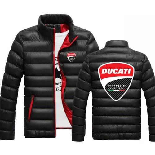 2021 Ducati New Solid Color Popular Streetwear Comfortable Jackets Zipper Male Print Casual Padded Sport Coats Mans Cotton