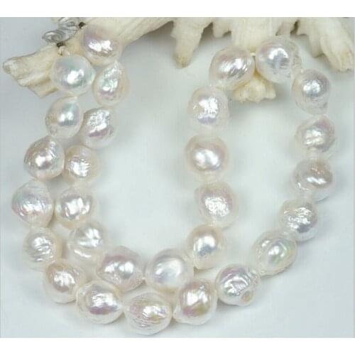 NEW HUGE NATURAL 12-13MM Australian south seas kasumi white pearl necklace 19"