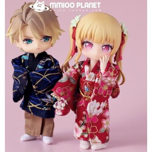 Ob11 Doll Clothes Ob11 Kimono Yukata Set for 1/12bjd Clothes, Obitsu 11, GSC Clay, Molly Doll Clothing Accessories
