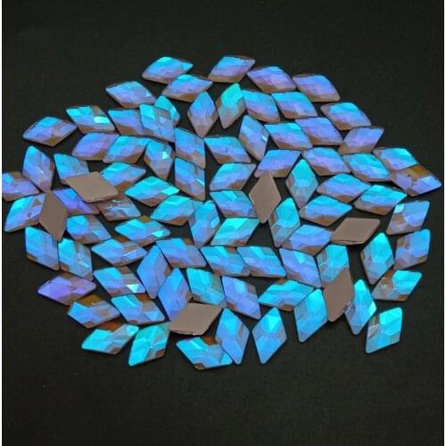Wholesale 1440pcs/bag 5*8mm Rhombus Shape Nails Art Rhinestone Flat Glass Stones For 3D Nail Art Decoration Design