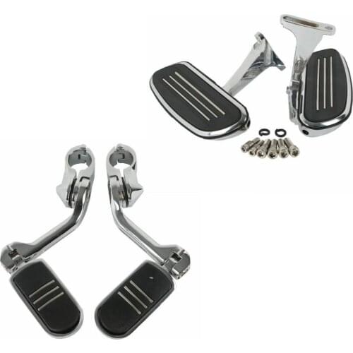 Motorcycle Passenger Footboard & 1.25'' Foot Pegs For Harley Street Road Glide