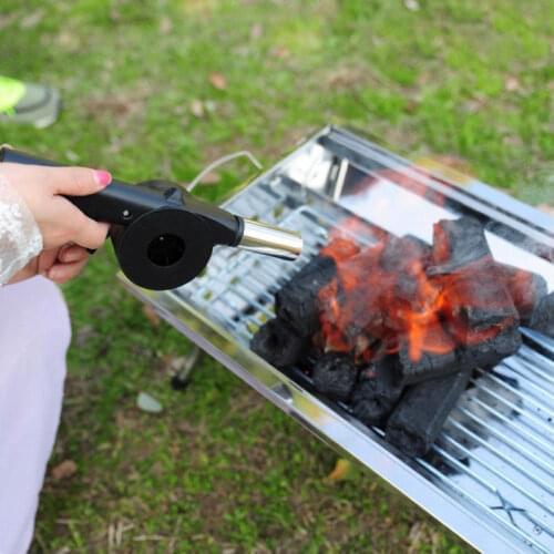 Portable Hand Crank Powered Fan Air Blower For Picnic BBQ Barbeque Fire Equipment