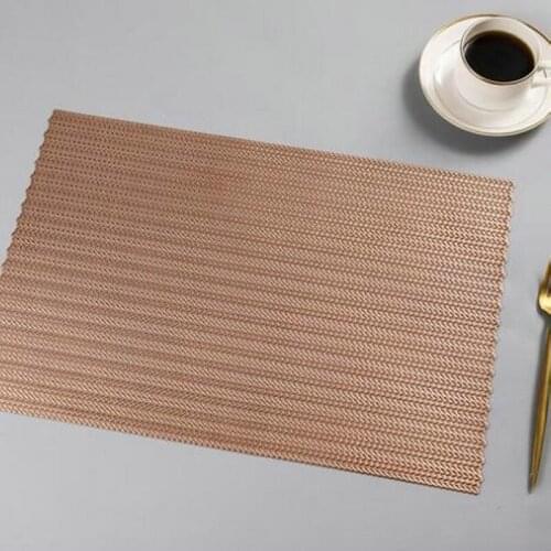 Rectangle Mats Wedding Table Pad Dining Table Placemat Decor Pads Kitchen Coffee Bar Coaster PVC Placemats