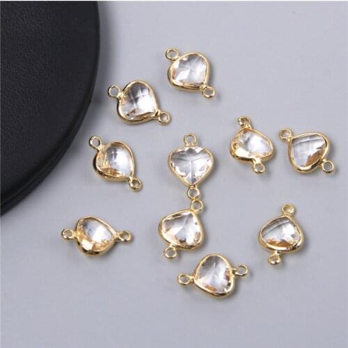 White Glass Crystal Beads Pendant Connectors Austrian Crystal Glass Beads for DIY Jewelry Making Bracelet Neckalce Charm Beads