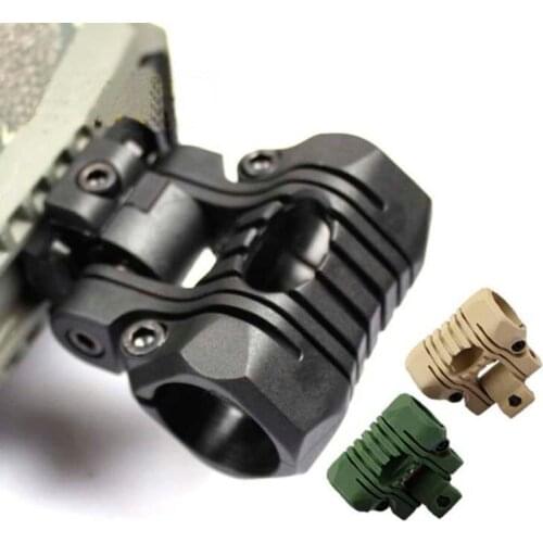 25mm Tactical Helmet Flashlight Holder Torch Clip Mount Rail Clamp For Picatinny 20mm Rail