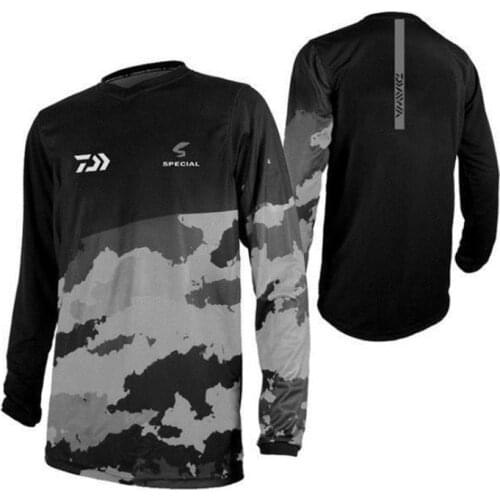 Outdoor Mountain Bike Fishing Jersey Long sleeve Fishing shirt Breathable Sweater Fishing Clothes For Men