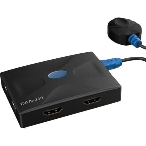 MT-HK02 HDMI KVM Switch 2 ports USB Hub with desktop control KVM cables 2x1 USB KVM switcher