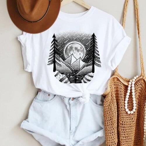 Women Fashion 90s 2021 Camper River Cute Ladies Cartoon Summer Lady Print Tee Graphic T Top Female Tshirts Clothes T-Shirt