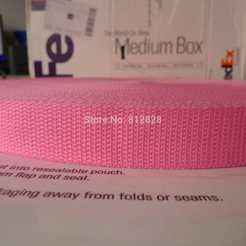 1" 25mm #39 Neon Pink Color Nylon Polypropylene Dog Collar Webbing 100 Yards