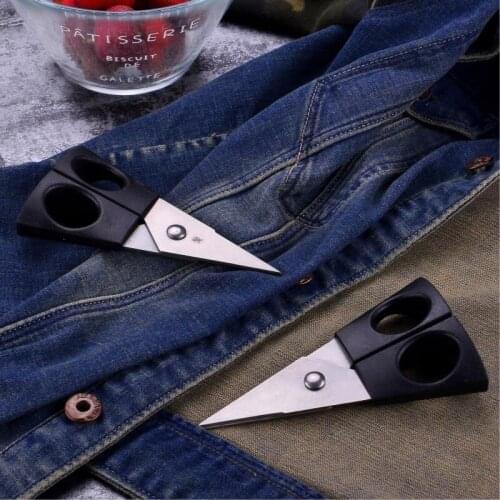 1pc Mini Stainless Steel Triangular Scissors Portable Cutting Metal Sewing for Needlework Office Household Supplies