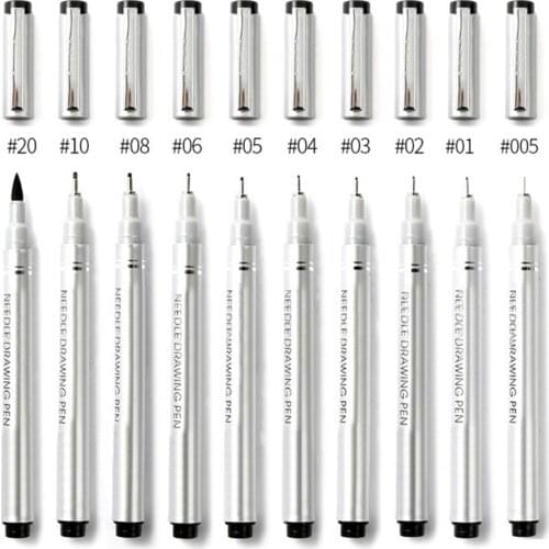 10 Pcs Waterproof Hook Line Pens Needle Art Drawing Set Signature for Home Office JR Deals