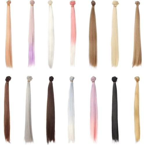 3PCS/LOT High Quality 35*100CM DIY Synthetic Fiber BJD Wig SD 1/4 BJD Doll Hair Accessories
