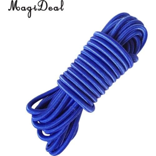 4mmx10 Meters Strong Marine Grade Bungee Shock Stretch Cord Bluex for Roof Racks Trailers Ground Sheets Tarpaulin Boats 4 Colors
