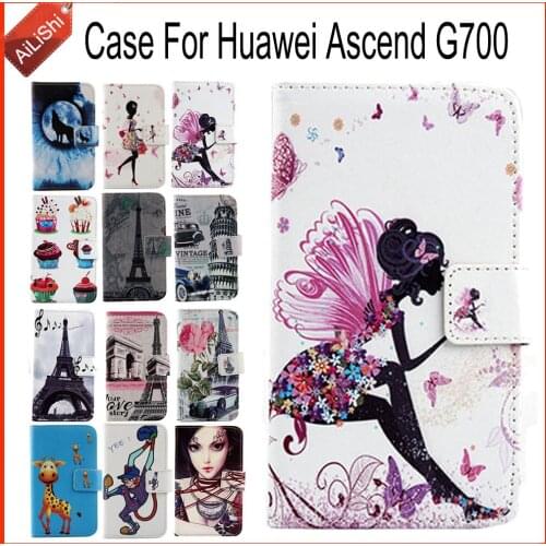 AiLiShi Case For Huawei Ascend G700 Luxury Flip PU Painted Leather Case Exclusive 100% Special Phone Cover Skin+Tracking