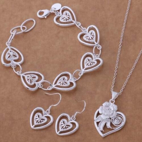 AS316 Trendy wholesale r Jewelry Sets Earring 419 + Bracelet 143 + Necklace 178 /apeajgla bqbakhiar plated