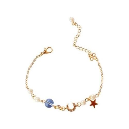 Free shipping 10 pcs/lot fashion women jewelry accessories star moon blue bracelet
