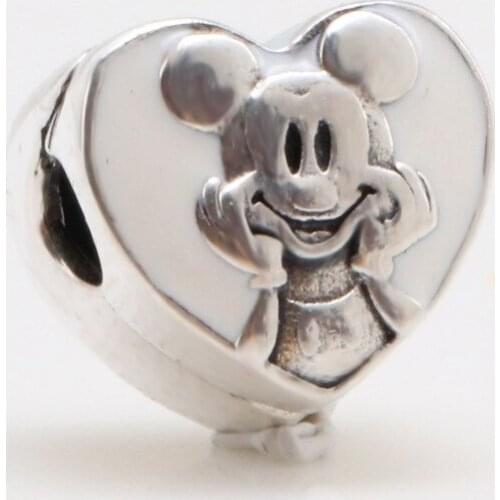 Bewill Mickey Positioning Buckle S925 Sterling Silver Glue Clip Suitable For Original Bracelet Fixing Clip Diy Jewelry