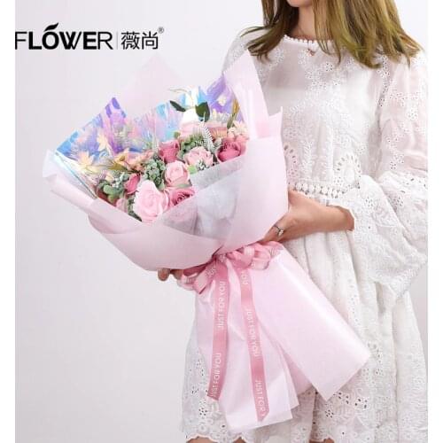 2pcs Weishang Factory Direct Soap Flower Bouquet Tanabata Valentines Day Gift Rose Teachers Day Creative Gift
