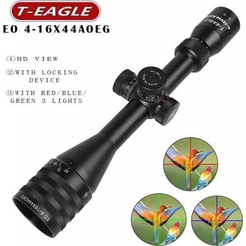 T-EAGLE Tactical 4-16x44 AOEG Hunting Rifle Scope Optical Cross Scope Mil Dot RiflesScope Suitable for sniper air rifles