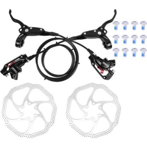 JEDERLO Hydraulic Disc Brake For MTB Bike Bicycle Front Right F160-R140 And Rear Left F180-R160 750/1350Mm With 160Mm Rotor