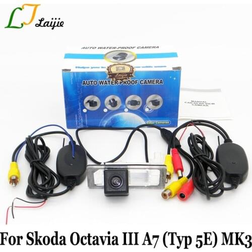 Backup Camera For Skoda Octavia III A7 5E MK3 2013~2017 / HD Night Vision Wireless Auto Rear View Reversing Camera