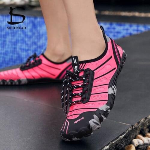 Men Aqua Shoes Wading Sneakers Mesh Outdoor Professional Non-slip Durable Trekking Upstream Male Women Hiking Water Sports Shoes