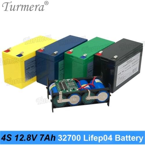Lifepo4 Battery Pack 32700 4S1P 12.8V 7Ah with 4S 40A Balanced BMS for Uninterrupted Power Supply 12V and Electric Boat Turmera