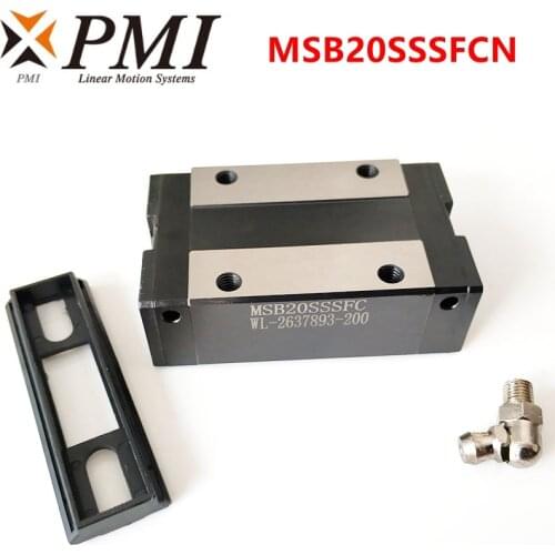 Original Taiwan PMI MSB20S MSB20S-N MSB20SSSFCN linear guideway slider carriage block for CO2 laser machine CNC router