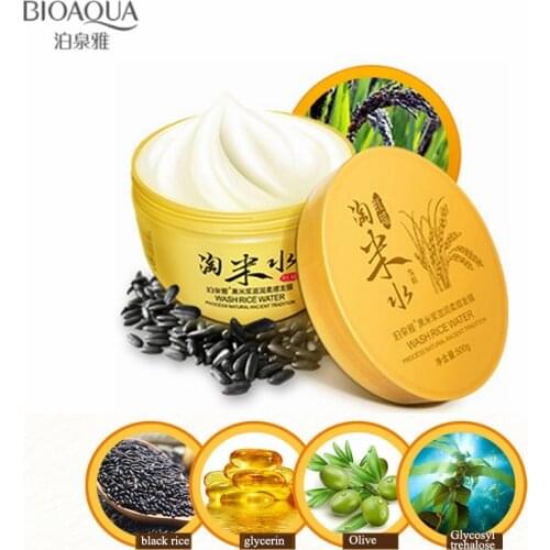 BIOAQUA Brand 500ml Traditional Wash Rice Fermentation Water Hair Mask Deep Repair Frizz Damaged Hair Smooth Hair Conditioner