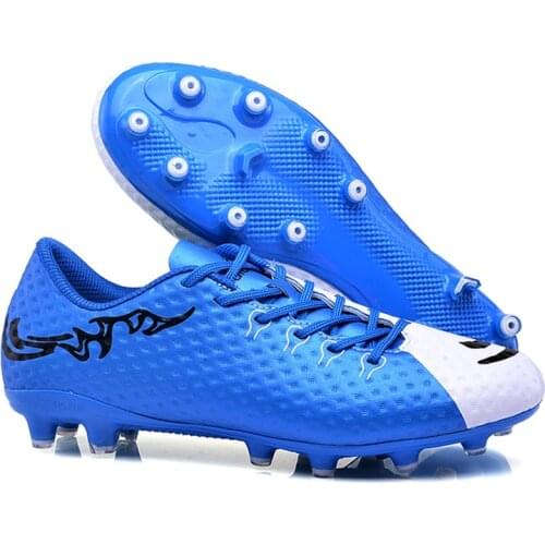Men Boys Kids Soccer Shoes Outdoor Lawn Long Spikes Soccer Boots Cleats LEOCI Football Shoes For Ground zapatillas de futbol