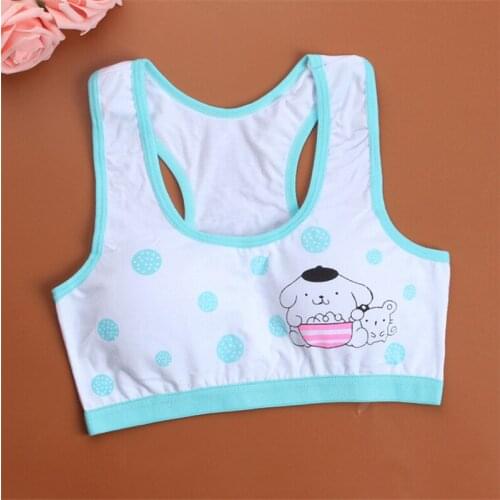 New Lovely Lace Camisole Girl Cotton Vest during the Development Child World Girls Tanks with Lovely Character Underwear F0091