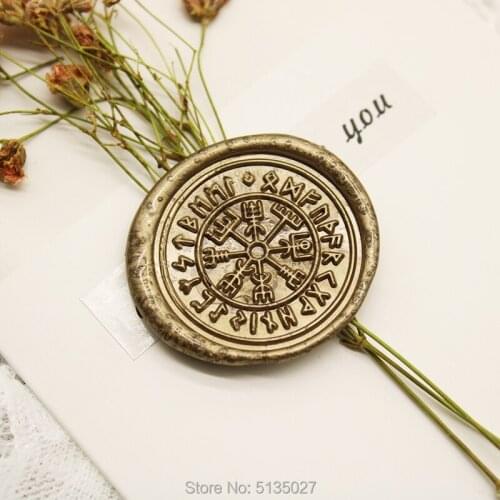 VIKING RUNE VEGVISIR Wax Seal Stamp / Wedding Invite / Birthday Party Invitation / Envelope Letter / Starter Kit / Gift Box Set