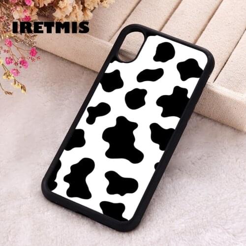 Iretmis 5 5S SE 2020 Phone Cover Case for iPhone 6 6S 7 8 Plus X Xs XR 11 12 Mini Pro Max Rubber Silicone Milk Spots