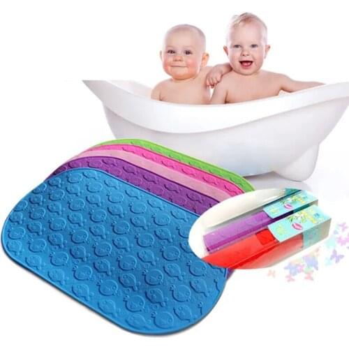 Baby Bathtub Silicone Non-Slip Mat Swimming Pool Floor Pads 3d Cartoon Fish Rectangle Foldable Carpet Kids Shower Sucker Rugs
