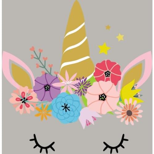 Unicorn Style Thermal Stickers Appliqued Diy Vinyl Fashion Heat Transfer Tops Applique On Clothes Girl Woman Favorite