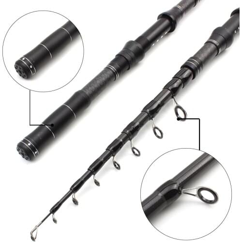 1.8m2.1m2.4m2.7m3.0m ultrashort telescopic fishing rod carbon carp rod Portable Travel Trout Spinning Rod Long shot fishing pole