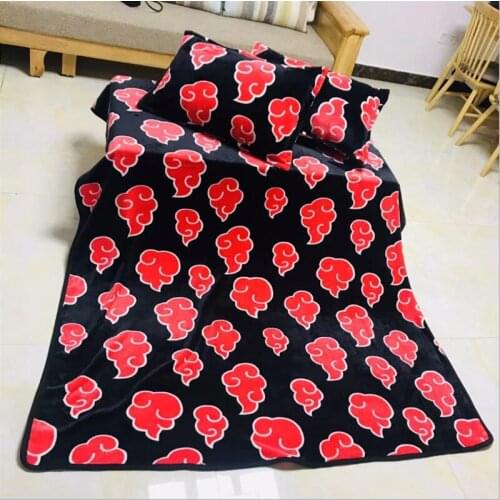 New Cartoon Red Cloud Blanket Printing Double-sided Coral Fleece Office Nap Blanket Office Dormitory Nap Warm Blanket
