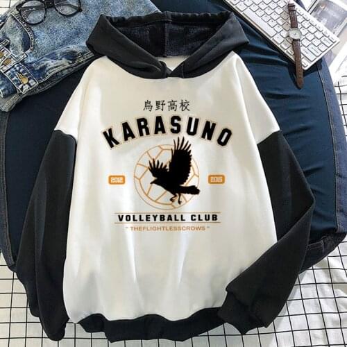 Cute Japanese Anime Haikyuu Hoodie Oversized Street Fashion Kawaii Sweetshirts Casual Winter Clothes Women Long Sleeve 2021 Top